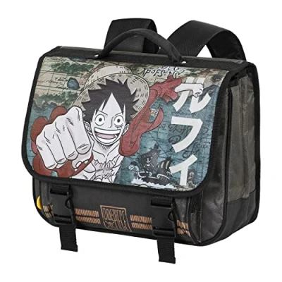 Image of One Piece Map Cartable Backpack 2.0, Brown, 12 x 38 30 cm, Capacity 13.5 L