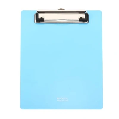Image of M&amp;G Plastic Clipboards 8.8 x 5.8 Inch, Clip Boards with Low Profile Metal Holds 110 Sheets of A5 Letter Size Paper for Office Classroom, Blue