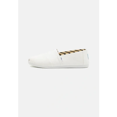 Image of TOMS Mens Recycled Cotton Alpargata Loafer Flat, White, 6.5 UK