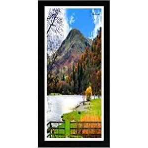Image of Black Panoramic Photo Frame Modern Picture Poster Frames Real Wood Bespoke Sizes Acrylic Glass 400mm x 200mm
