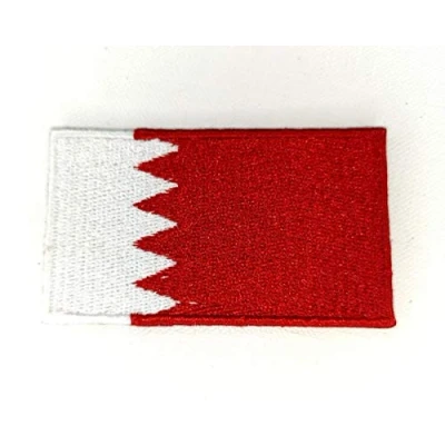 Image of Qatar National Country Flag Iron Sew on Embroidered Patch