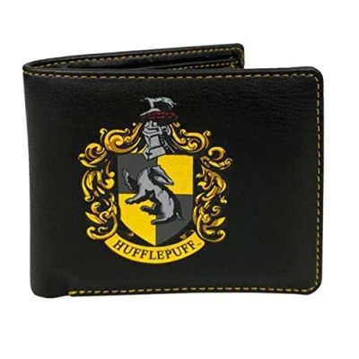 Image of Groovy UK Men&#039;s Harry Potter Hufflepuff Mens Wallet, Black Yellow, One Size