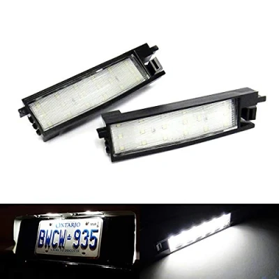 Image of RZG 2x LED Licence Number Plate Light White Canbus For 2012 18 Auris E18 Aygo