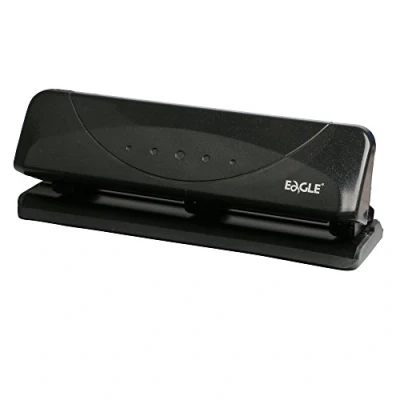 Image of Eagle Desktop 3 Hole Punch, Office Puncher, Low Force, 20 Sheets Capacity