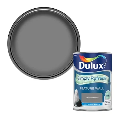 Image of Dulux 5569240 Simply Refresh Feature Wall Matt Emulsion Paint, Urban Obsession, 1.25 L
