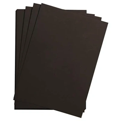 Image of Clairefontaine Ref 90770C Etival Coloured Grained Drawing Paper (Pack of 25 Sheets) A3 (42 x 29.7cm) 160gsm Cellulose Art Black Acid Free, pH Neutral