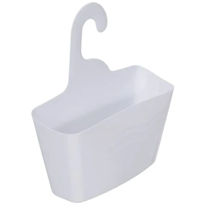 Image of Douceur d‘Intérieur Plastic Hanging Shower Basket 24 x 9.5 25.6 cm White