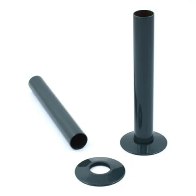 Image of 130mm Pipe Sleeves/Shrouds/Covers &amp; Collars (Pair) Anthracite