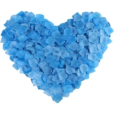 Image of Happium 1000 Pieces Silk Rose Petals Party Decoration Artificial Flower Favours (Blue)
