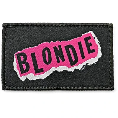 Image of Blondie Patch Punk Band Logo Official Black Taille unique