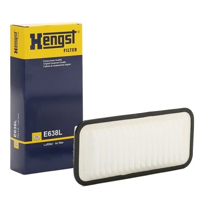 Image of 1780123030000 Air Filter HENGST E638L 45mm 115mm 260mm Insert TOYOTA: Yaris II Hatchback, III Aygo, CITROËN: C1 I