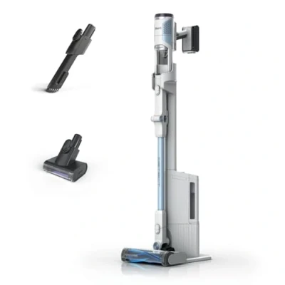 Image of Shark Detect Clean &amp; Empty Cordless Vacuum Cleaner with Auto System, Lightweight Flexible Anti Hair Wrap Pet Duster Crevice Tools, 60 Mins Run Time, Dock, Cloudy Blue IW4621UKT