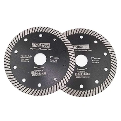 Image of DT DIATOOL Diamond Saw Blade 2PCS 5 Inch / 125mm Super Thin Cutting Disc for Porcelain Tile Marble Ceramic Granite