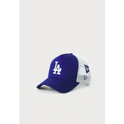 Image of New Era Multi Patch Trucker Unisex Cap, Size: One Size, Dark blue/white