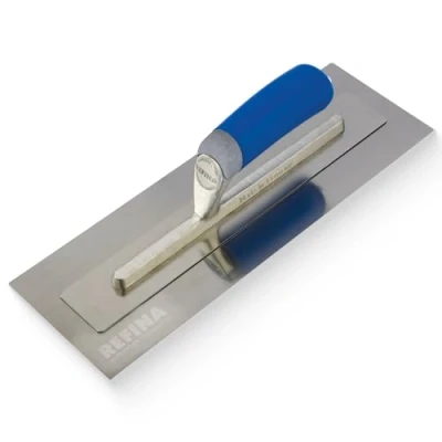Image of REFINA SUPERFLEX 2 Plastering Trowel 14 x 4.75&quot; (405 120mm) Flexible 0.4mm Stainless Steel Blade for Finishing Walls &amp; Ceilings Lightweight Tools Construction