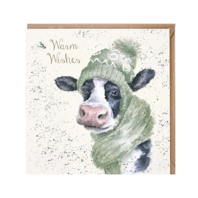 Image of Wrendale Designs by Hannah Dale Moo rry Christmas Gold Foiled Card Single