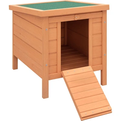 Image of PawHut Wooden Rabbit Hutch Bunny Cage Guinea PIG House Pet Habitat Small AnimalsD2 0047