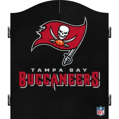 Image of Officially Licensed NFL Tampa Bay Buccaneers Professional American Football Dart Cabinet (CAB035)