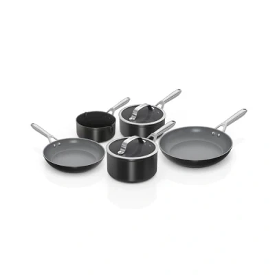 Image of Ninja ZEROSTICK Ceramic Pro 5 Piece Pan Set, Scratch Resistant, Made PTFE Free, All Hob Compatible, Black CW35000UK