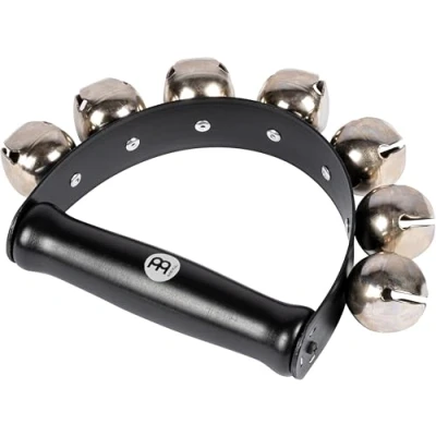 Image of Meinl Percussion Sleigh Bells Instrument Semi Circular Bell Musical with 7 Wood / Steel, Black Silver (SLB7)