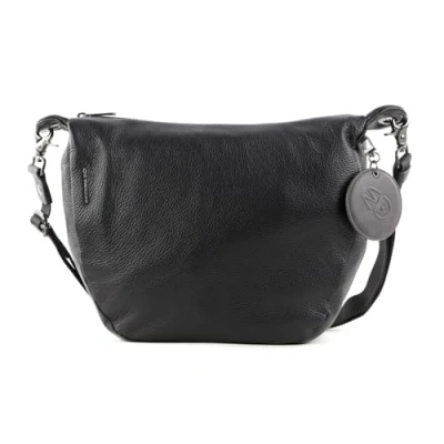 Image of Mandarina Duck Women&#039;s Mellow Leather P2FZT59 Crossbody Bag, Nero12, 30x28x11 (L x H W)