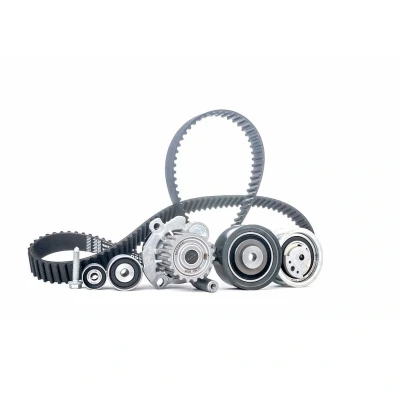 Image of 03L198119, 03L198119S1 water pump + Timing Belt Kit FEBI BILSTEIN 45117 with 160 rounded tooth profile Metal AUDI: A6 C6 Saloon