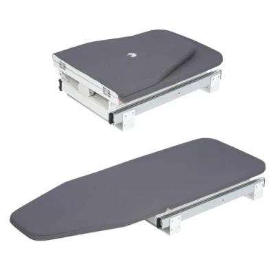 Image of Nisorpa Folding Ironing Board 180 Rotatable Pull Out Space Saving with Heat resistant Cover 82 x 30cm