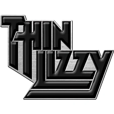 Image of Thin Lizzy Pin Badge Classic Band Logo Official Black One Size