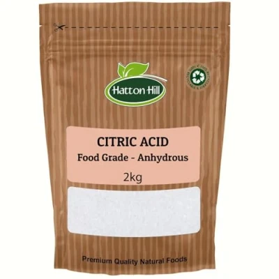 Image of Citric Acid 2kg, Food Grade, Anhydrous by Hatton Hill