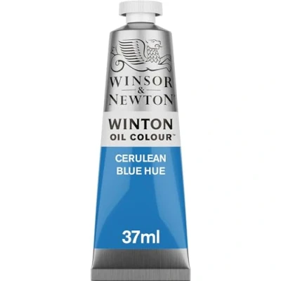 Image of Winsor &amp; Newton 37ml Winton Oil Colour Tube Cerulean Blue Hue,1414138