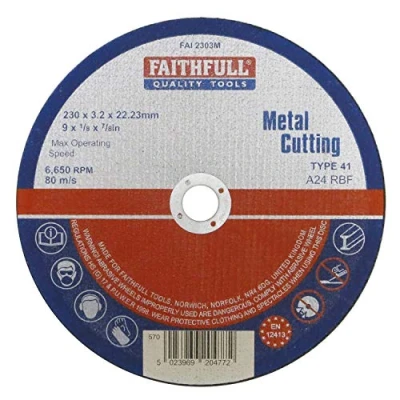 Image of Faithfull FAI2303M Metal Cutting Disc 230mm x 3.2 22.23