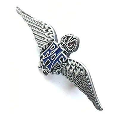 Image of RAF Sweetheart Military Nickel &amp; Enamel Lapel PIN Badge