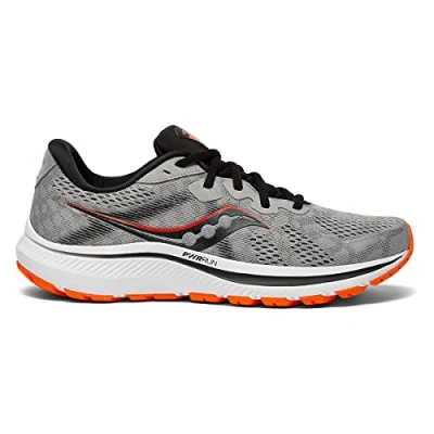 Image of Saucony Men&#039;s Omni 20 Running Shoe, Alloy/FIRE, 8