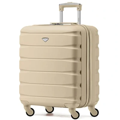 Image of Flight Knight Lightweight 4 Wheel ABS Hard Case Small Suitcase Approved for Over 100 Airlines Including easyJet, British Airways, Ryanair, Jet2, Emirates &amp; Many More Carry On 56x45x25cm
