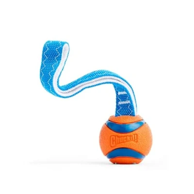 Image of Chuckit! Ultra Tug Dog Toy With Rubber Ball Of War Interactive Fetch for Dogs, Small