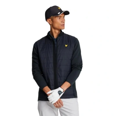 Image of Lyle &amp; Scott Mens Baffle Quilted Full Zip Jacket Dark Navy XL