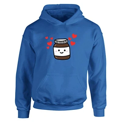Image of Chocolate Spread, Kids Printed Hoodie Royal Blue/Transfer 12 13 Years