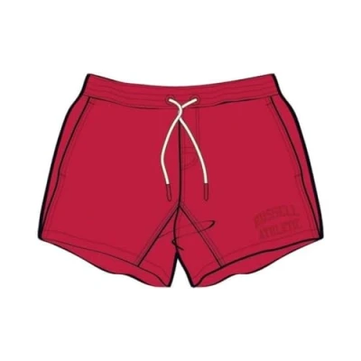 Image of Russell Athletic A00871 CR 424 Logo Swim Shorts Men&#039;s Chinese RED Size XL