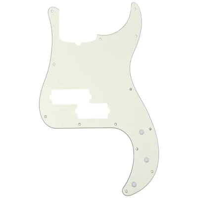 Image of Musiclily Pro 5 String 13 Hole Contemporary P Bass Pickguard for Fender American Precision Bass, 3Ply Ivory