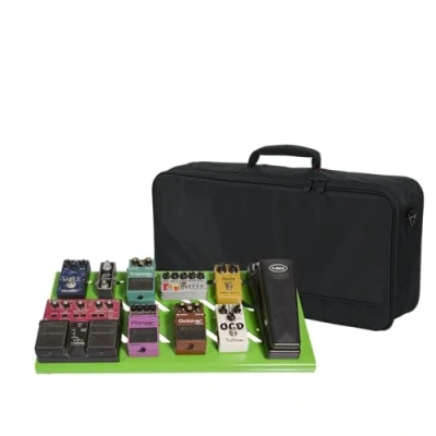 Image of Gator Aluminum Guitar Pedal Board with Carry Bag Large: 23.75&quot; x 10.66&quot; Green Pedalboards (GPB BAK GR)
