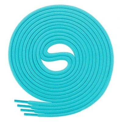 Image of Di Ficchiano shoe laces, round laces for business and leather shoes, tear proof all diameter: 3 mm, length: 60 cm 130 cm, 25 colours, material: polyester, Adult (Unisex), turquoise