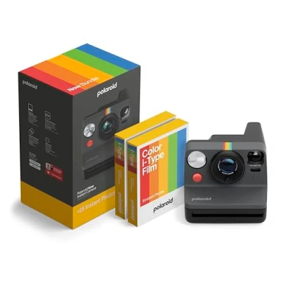 Image of Polaroid NOW Gen3 Instant Camera + Color Film Bundle (16 photos) Black (6560)