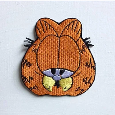 Image of Garfield Animated Cartoon Art Badge Iron or sew on Embroidered Patch