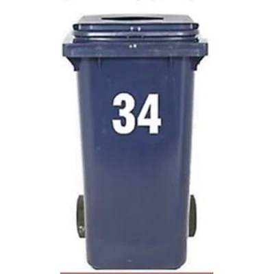 Image of The Home Fusion Company 2 x Pack Wheelie Bin Stickers Numbers 0 9 and Letter A House Flat Bungalow