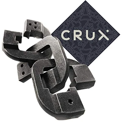 Image of Hanayama Cast Chain Puzzle Level 6 of Grandmaster Difficulty Includes Crux Sticker