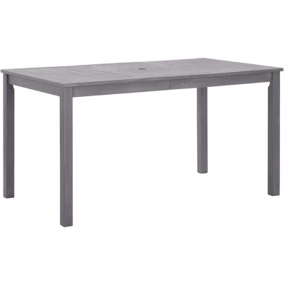 Image of vidaXL Garden Table Grey Wash 140x80x74 cm Solid Acacia Wood