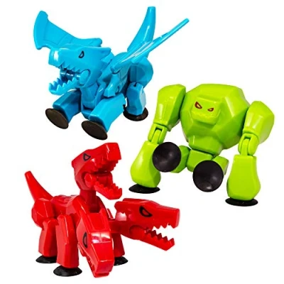 Image of Zing Stikbot Mega Monsters 3 Pack, Complete Set of Poseable Monster Action Figures, Cerberus, Gigantus and Scorch