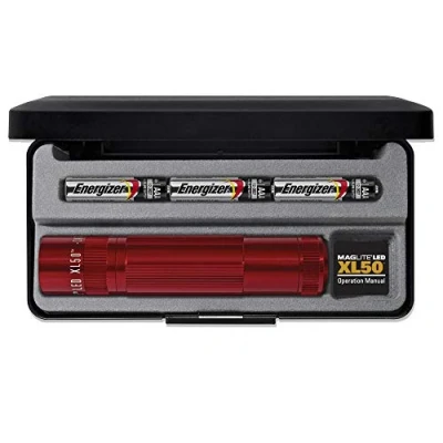 Image of Maglite Men&#039;s XL50 LED Presentation Box Flashlight Red