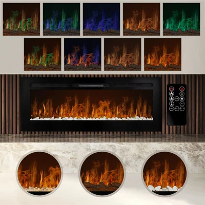 Image of MonsterShop Electric Inset Fireplace 50