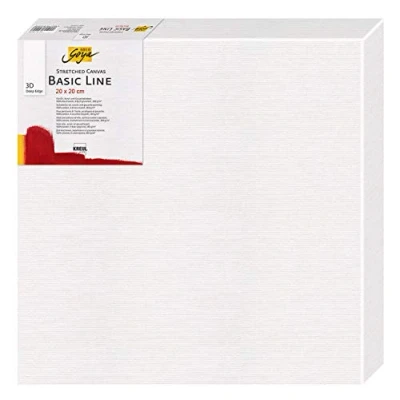 Image of Kreul 642020 Solo Goya 3D Stretched Canvas Basic Line, Stretcher Frame 20 x cm, Extra Deep Approx. 3.8 100% Cotton, 4 Times Primed, Ideal for Oil, Acrylic and Gouache Paints, White